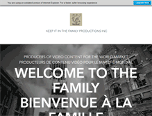 Tablet Screenshot of keepitinthefamilyproductions.com